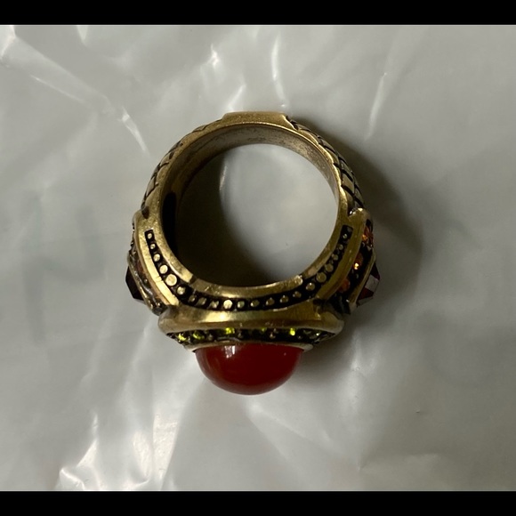 Heidi Daus Carnelian Crystal Ring Size 6 - Picture 4 of 4